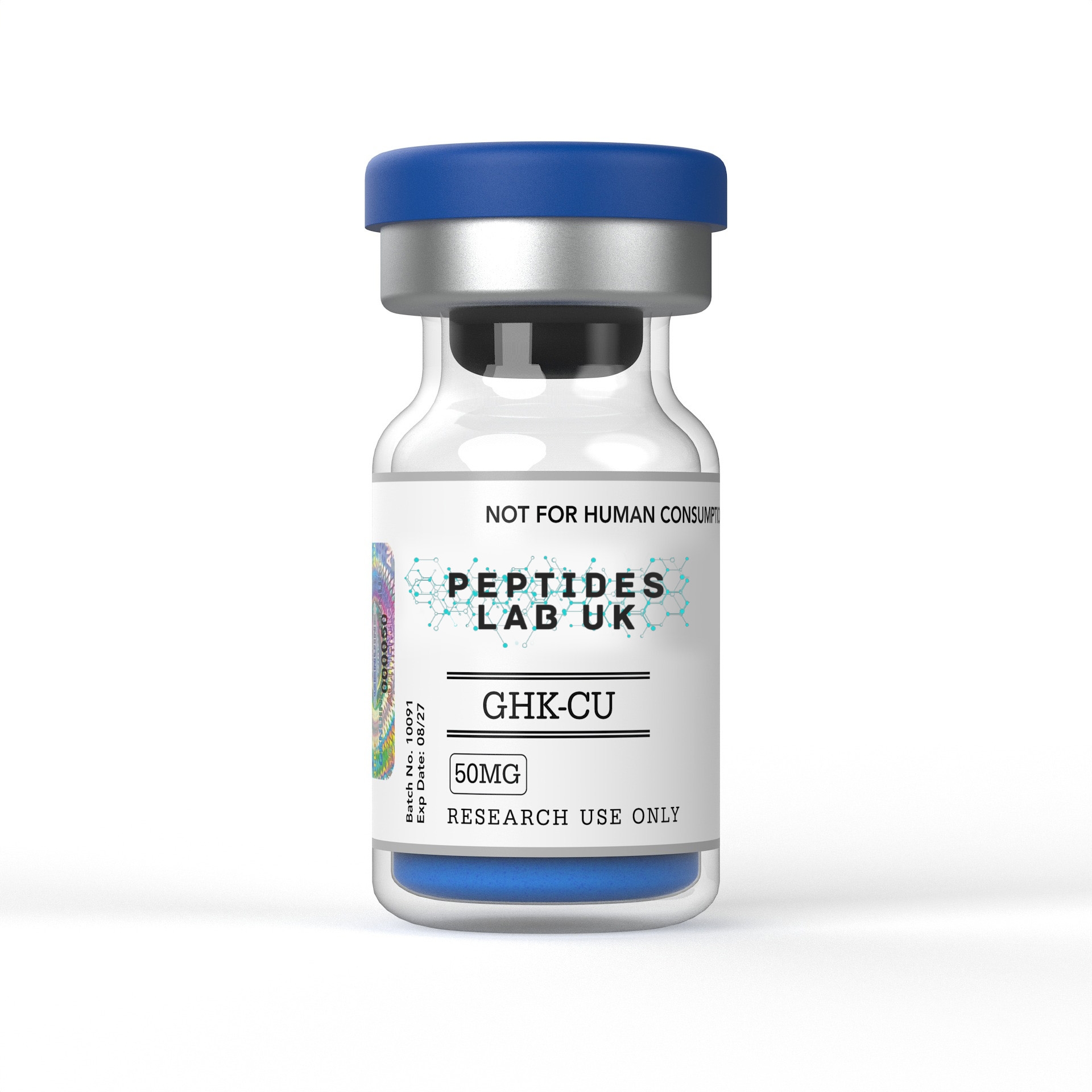 GHK-CU-50mg.jpg Buy GHK-Cu UK | HPLC-Verified Copper Peptide | COA - Image 1